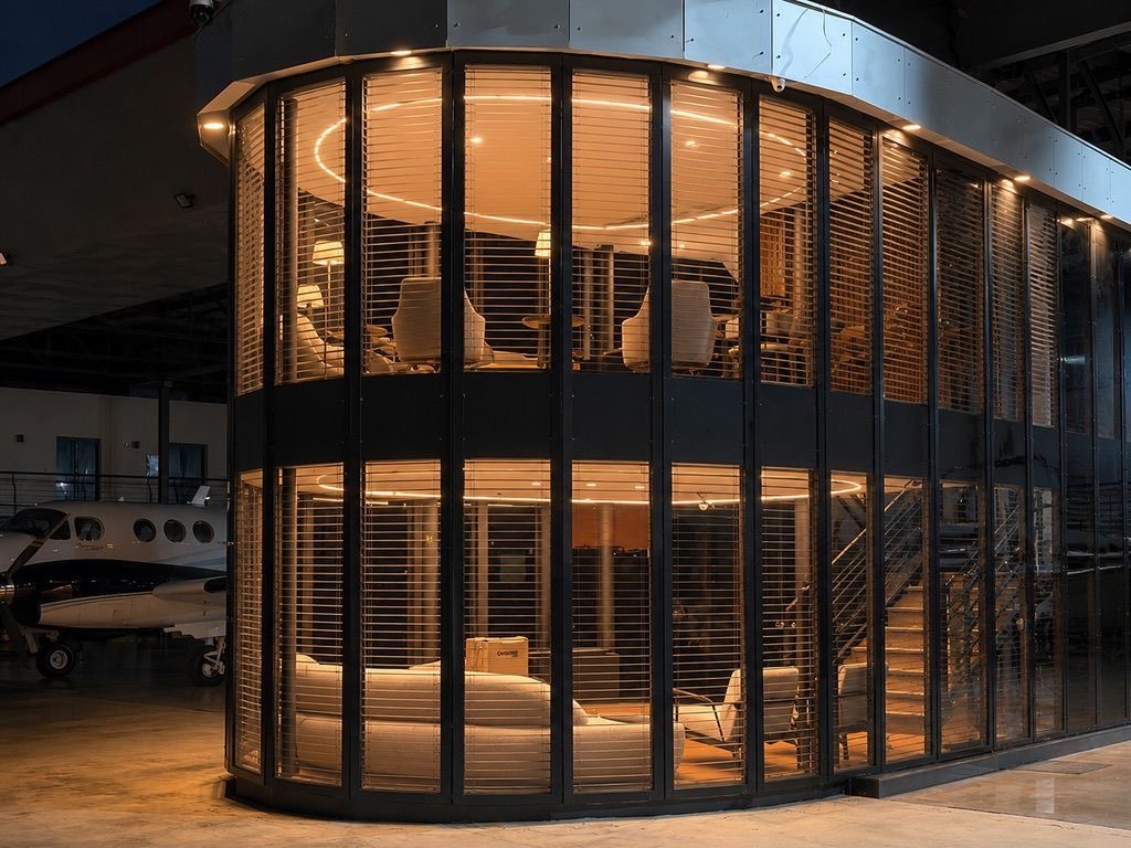 Estrutura envidraçada Aerohaus